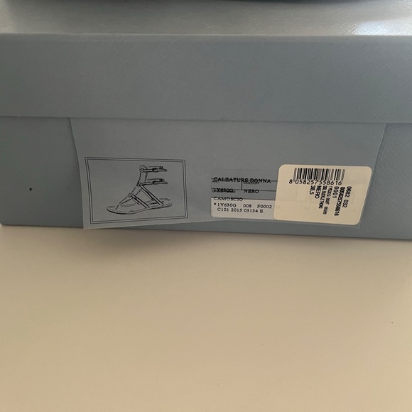 NIB PRADA BLACK SUEDE GLADIATOR STRAPPY SUMMER SANDALS SIZE 38.5 - Picture 6 of 7